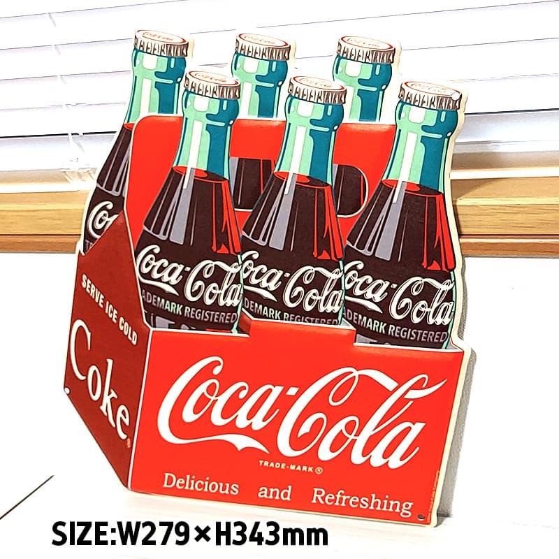 Coca Cola（コカコーラ） ブリキ看板 アンティーク カートンボックス