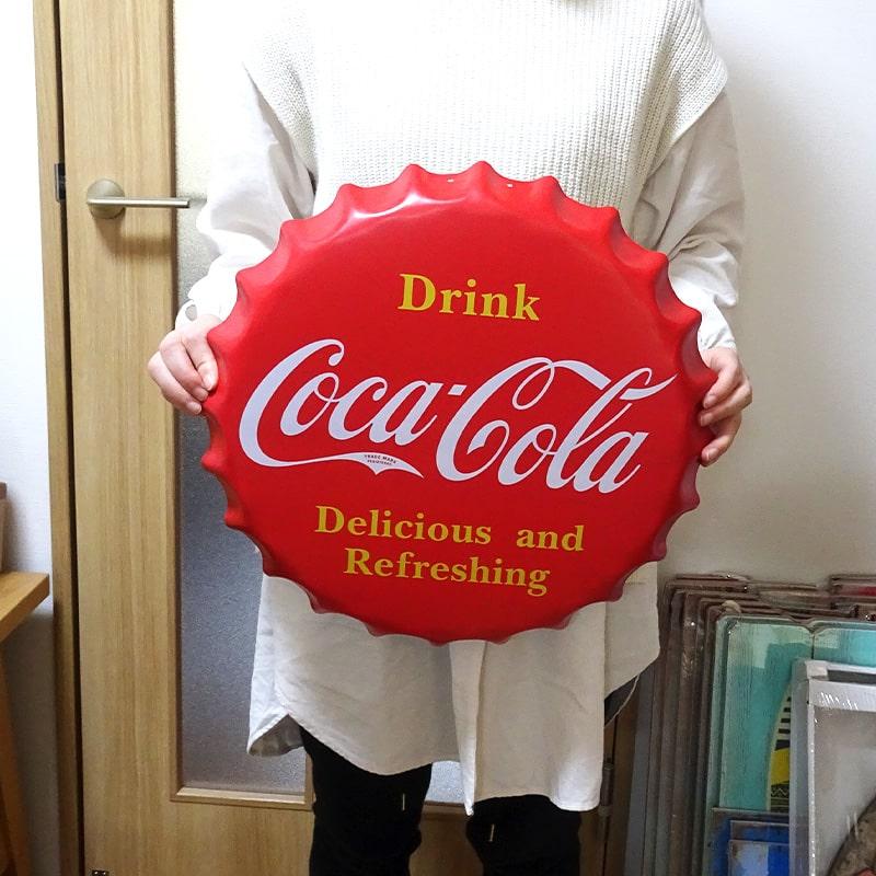 Coca Cola（コカコーラ） ブリキ看板 ボトルキャップ アンティーク