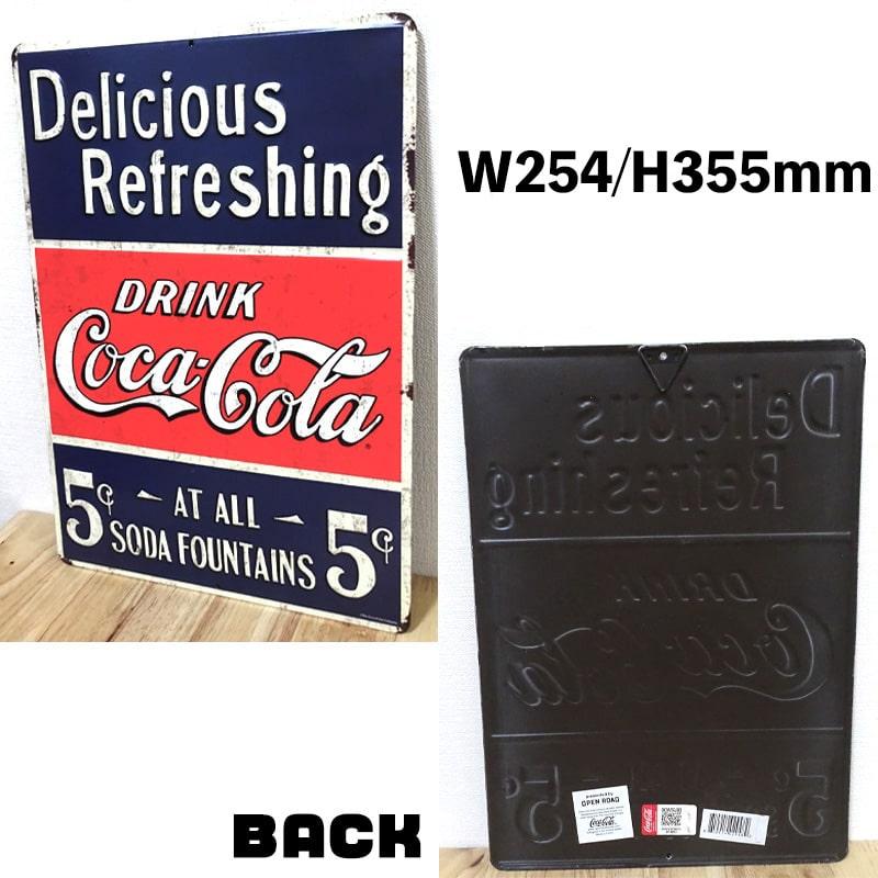 Coca Cola ブリキ看板 コカコーラ エンボスメタルサイン COCA