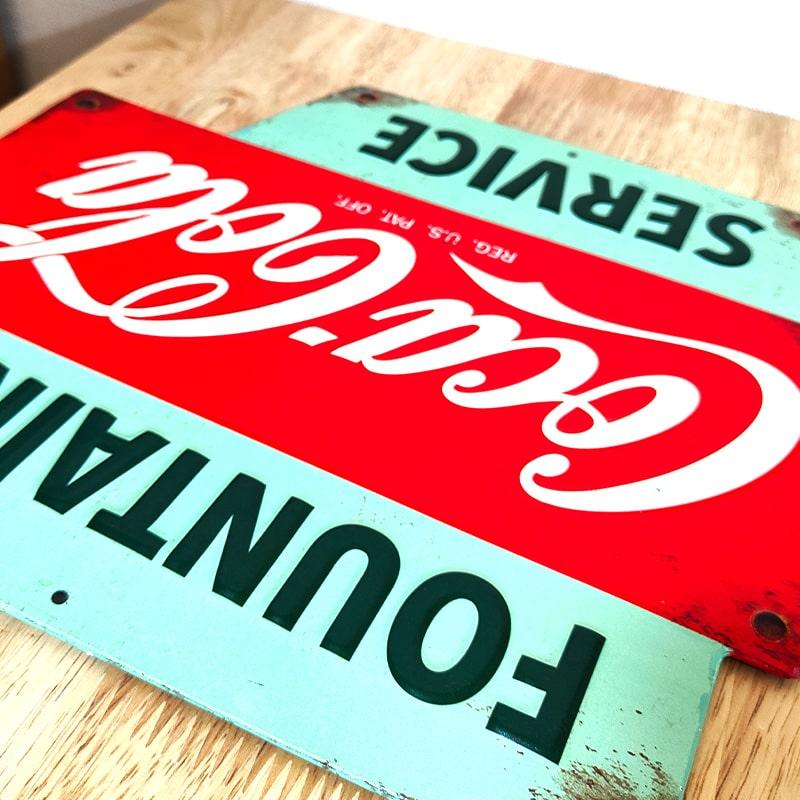Coca Cola ブリキ看板 コカコーラ エンボスメタルサイン COCA