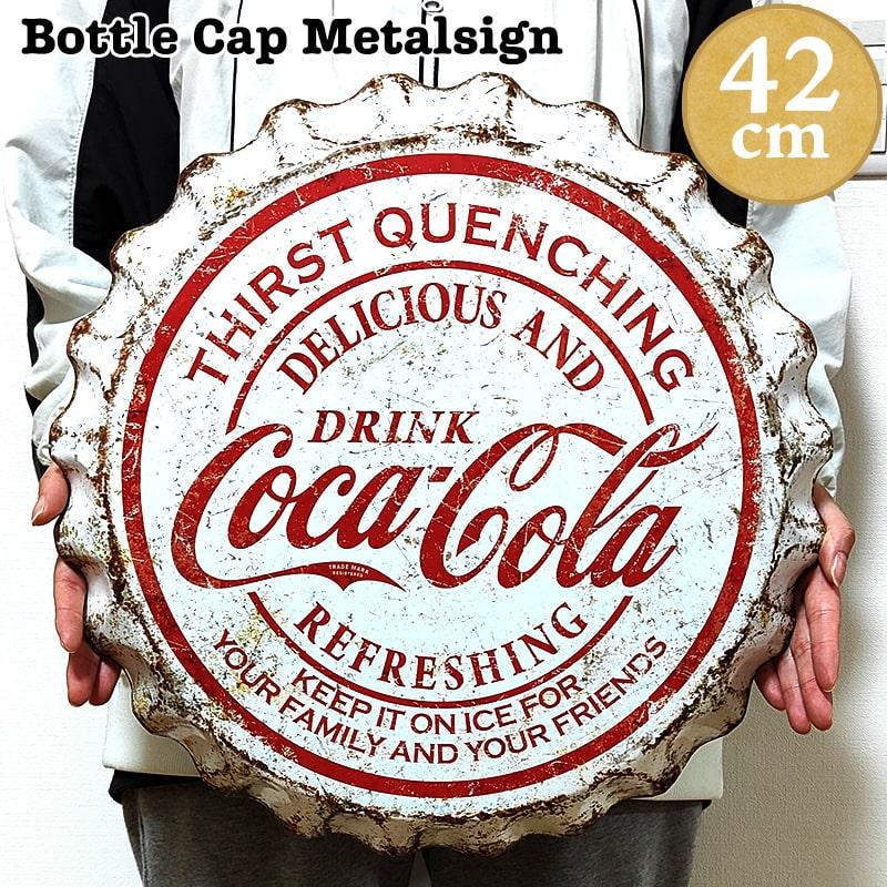Coca Cola コカコーラ ブリキ看板 ボトルキャップ COCA-COLA
