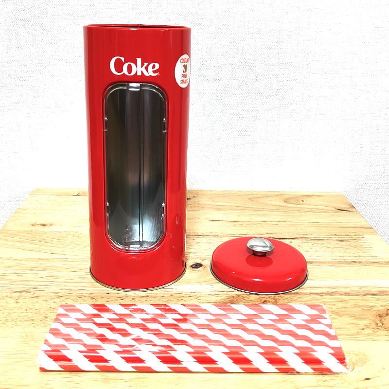 Coca Cola（コカコーラ） ストローディスペンサー 可愛い ストロー20本