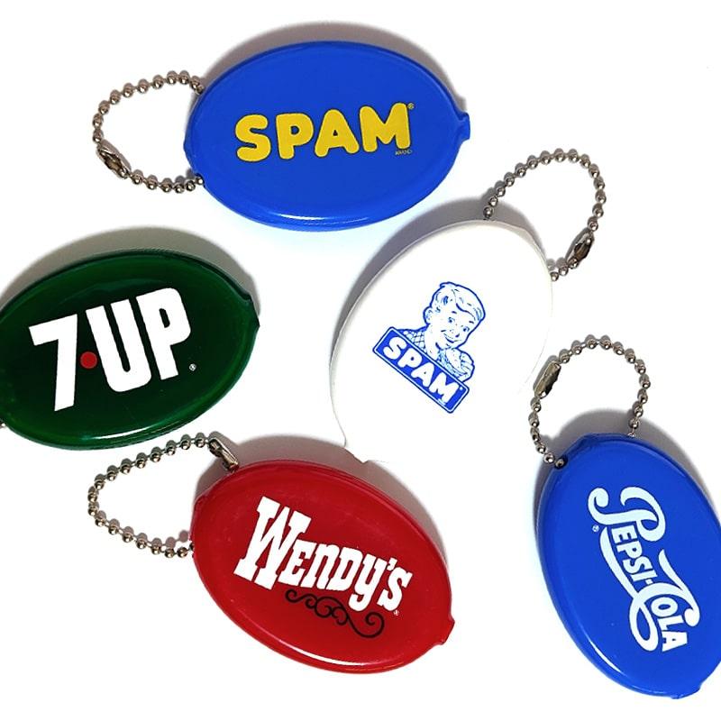 コインケース 小銭入れ 企業ロゴ ペプシ 7UP SPAM Wendys ロゴ 全9種