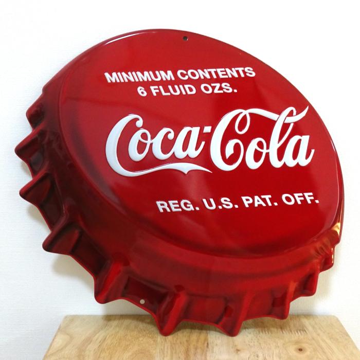 Coca Cola（コカコーラ） ブリキ看板 ボトルキャップ アンティーク