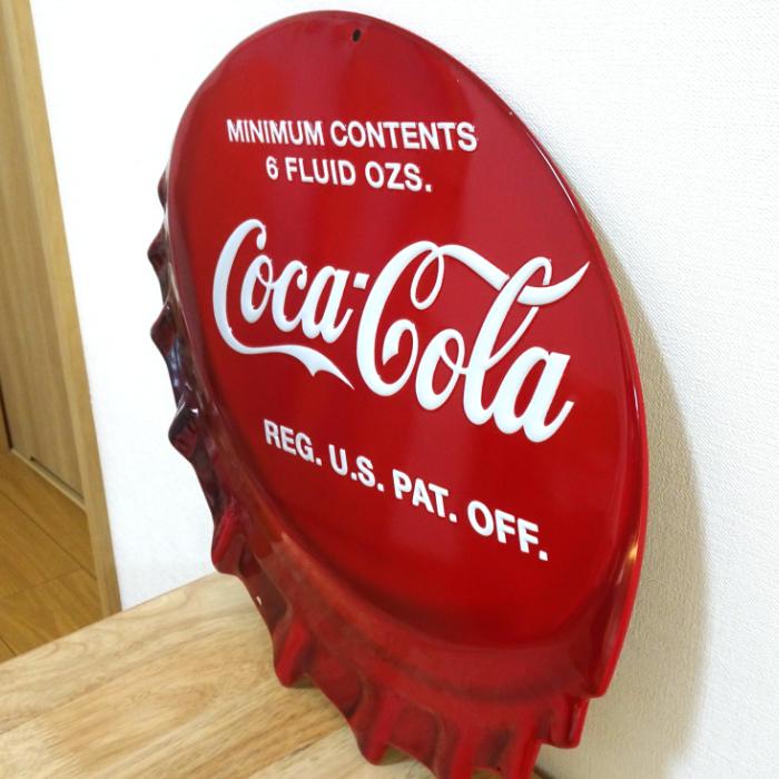 ブリキ看板 コカコーラ ボトルキャップ アンティーク 雑貨 正規ライセンス品 Coca Cola ブリキ看板 コカコーラ ボトルキャップ アンティーク