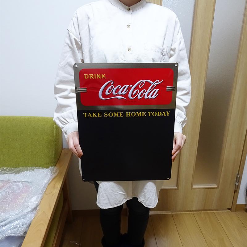 ブリキ看板 コカコーラ チョークボード COKE CHALKBOARD アンティーク ガレージ 黒板 プレート 可愛い 正規ライセンス品 アメリカン 雑貨｜hayamipro｜03