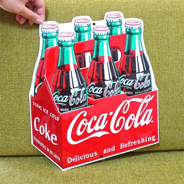 ブリキ看板 コカコーラ 大型 ガレージ プレート アメリカン 雑貨 インテリア コーラ COKE 飲食店 レストラン カフェ 大型サイズ アメリカン