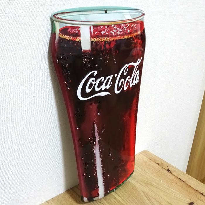 Coca Cola ブリキ看板 コカコーラ アンティーク グラス 珍しい