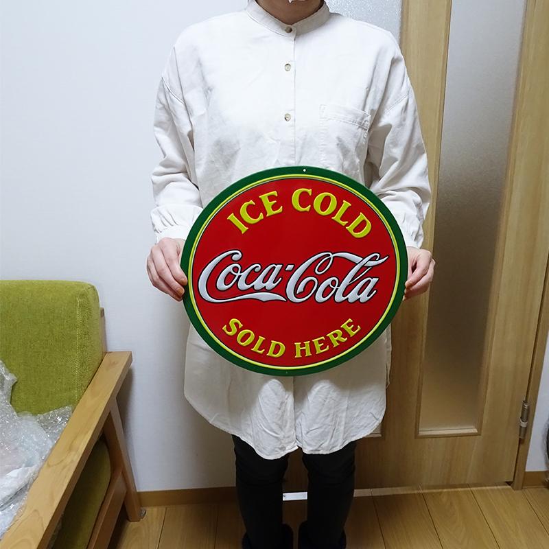 ブリキ看板 コカコーラ COKE SOLD HERE アンティーク ガレージ プレート 壁飾り 正規ライセンス品 アメリカン 雑貨 おしゃれ かわいい｜hayamipro｜03