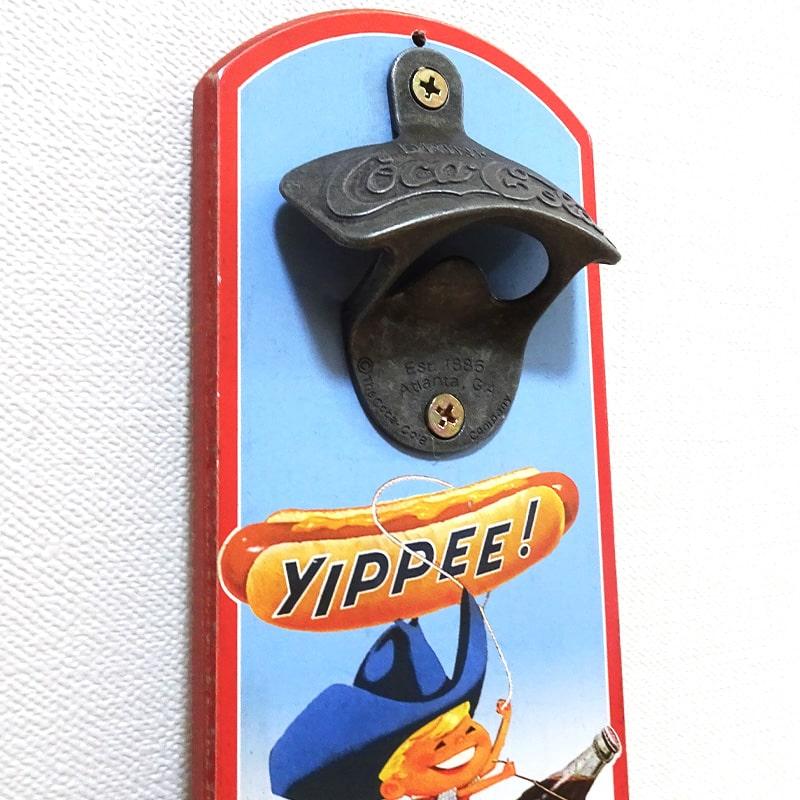 ボトルオープナー 栓抜き コカコーラ COKE YIPPEE！ かわいい かっこいい アメリカン 雑貨 バー インテリア おしゃれ ポップ