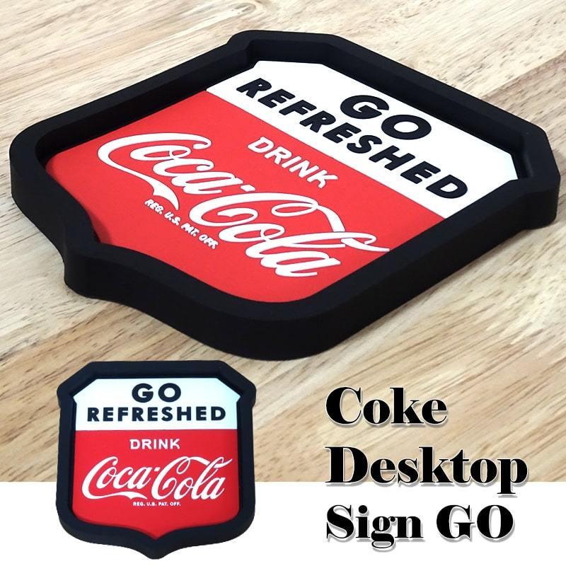 Coca Cola（コカコーラ） トレイ 小物入れ デスクトップサイン GO