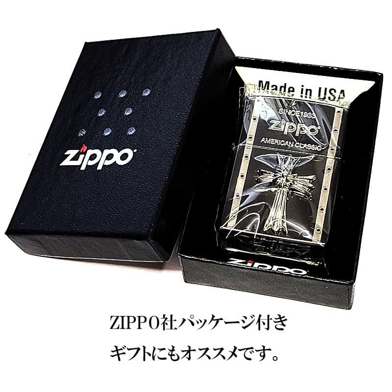 ZIPPO（ジッポー） 十字架 クロスメタル ジッポ ライター ガンメタ