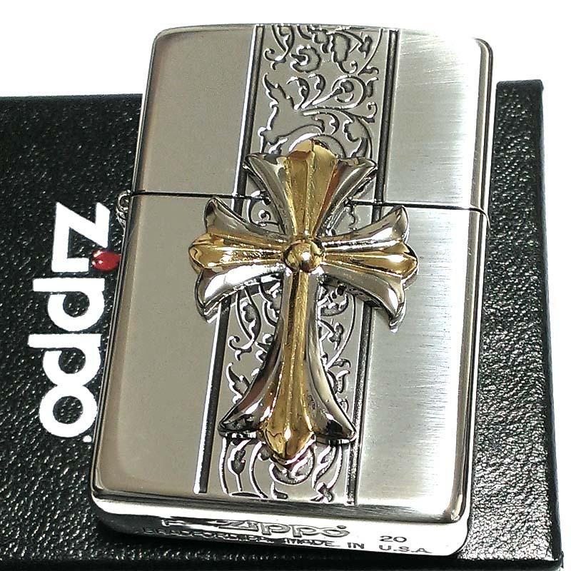 ZIPPO（ジッポー） ライター クロスメタル ジッポ 銀イブシ仕上げ 金銀