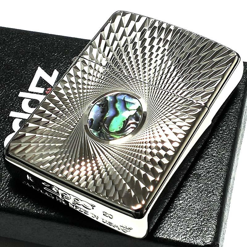 ZIPPO ライター アーマー シルバー ダイヤモンドカット ジッポ 銀 