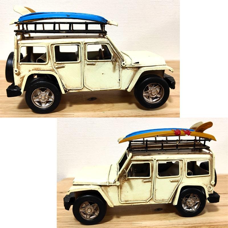 アメリカン レトロ ビンテージカー オブジェ 4WD アイボリー