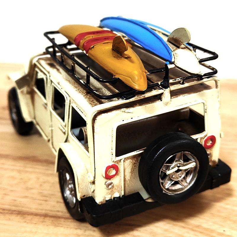 アメリカン レトロ ビンテージカー オブジェ 4WD アイボリー
