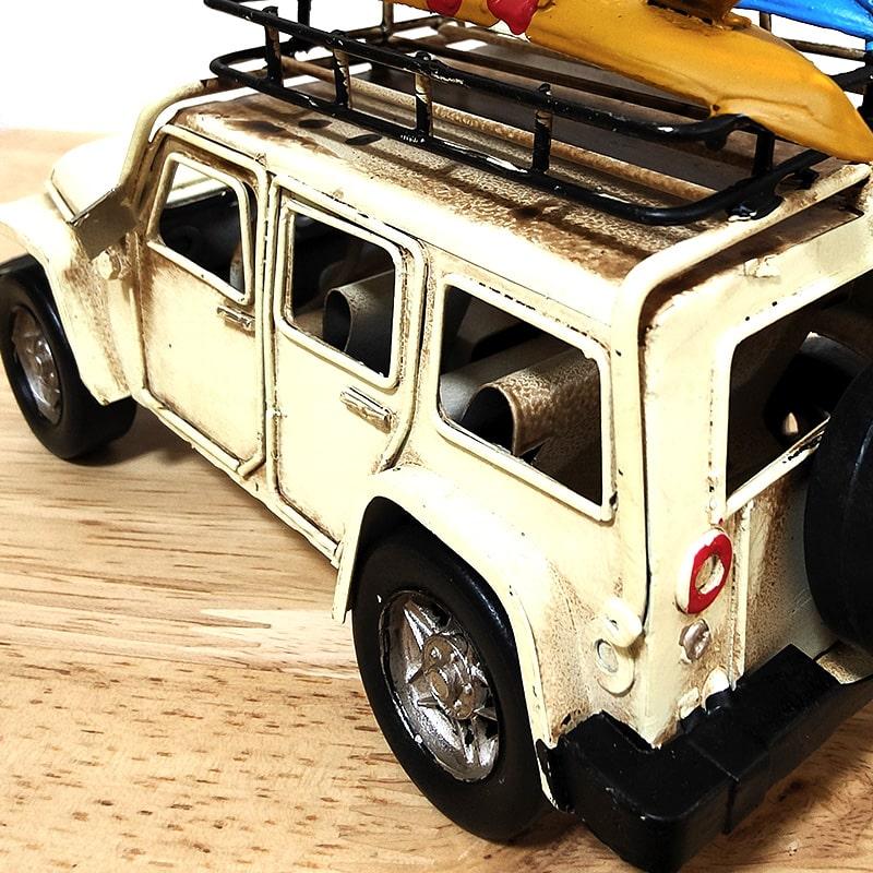 アメリカン レトロ ビンテージカー オブジェ 4WD アイボリー