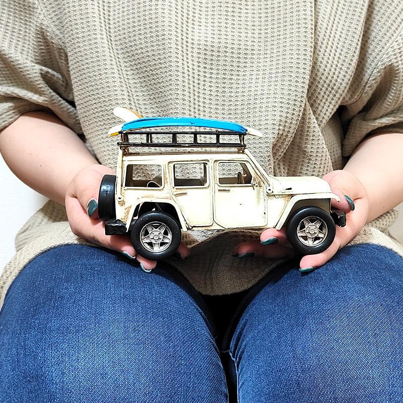 アメリカン レトロ ビンテージカー オブジェ 4WD アイボリー