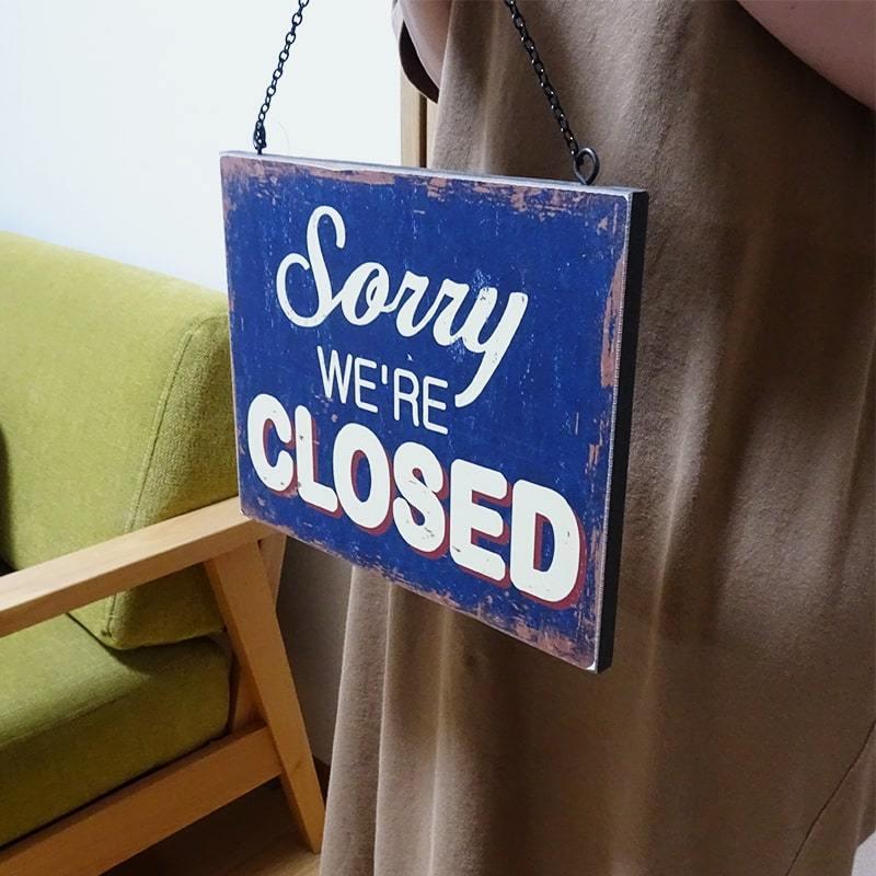 木製 看板 オープン クローズ アンティーク プレート 店舗用