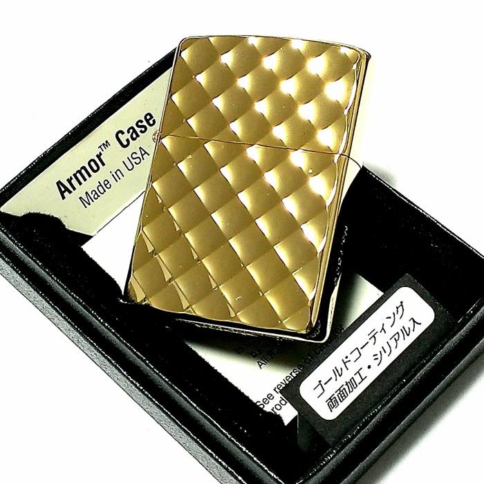 ZIPPO ライター 限定 アーマー ディンプルカット ゴールド ジッポ  