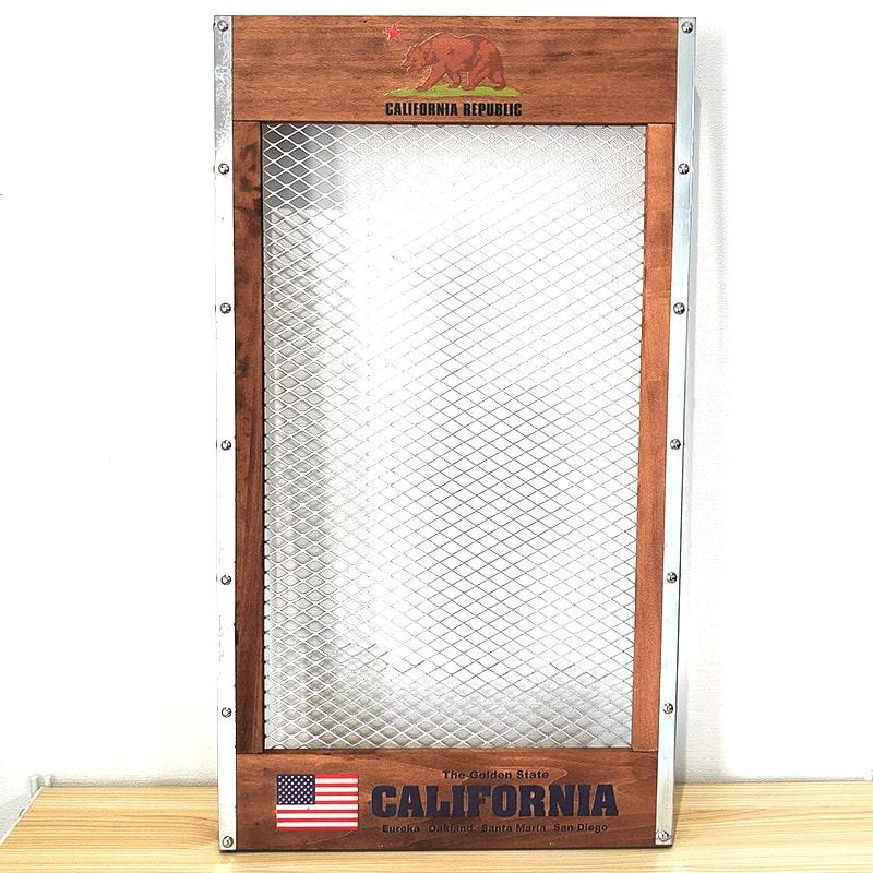 ディスプレイボード★フェンス★DIY★カリフォルニア★アメリカン雑貨 アメリカン レトロ ディスプレイボード DIY 木製 金網 工具掛け