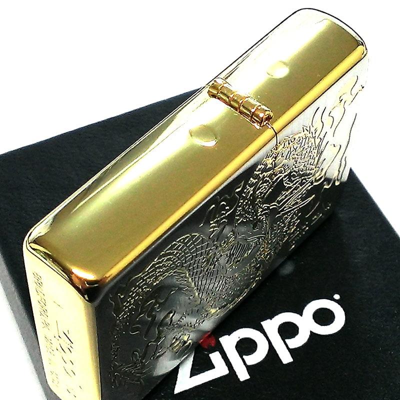 ZIPPO（ジッポー） ライター 和柄 ジッポ 青龍 シルバー＆ゴールド