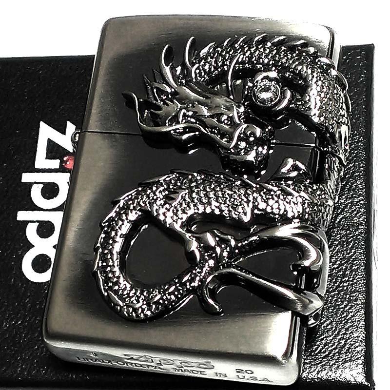 ZIPPO（ジッポー） ライター ドラゴン ジッポ 龍 2面メタル