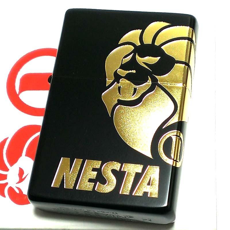 NESTA ライター 2面ロゴ マットブラック 彫刻 金差し DEVIN ネスタ