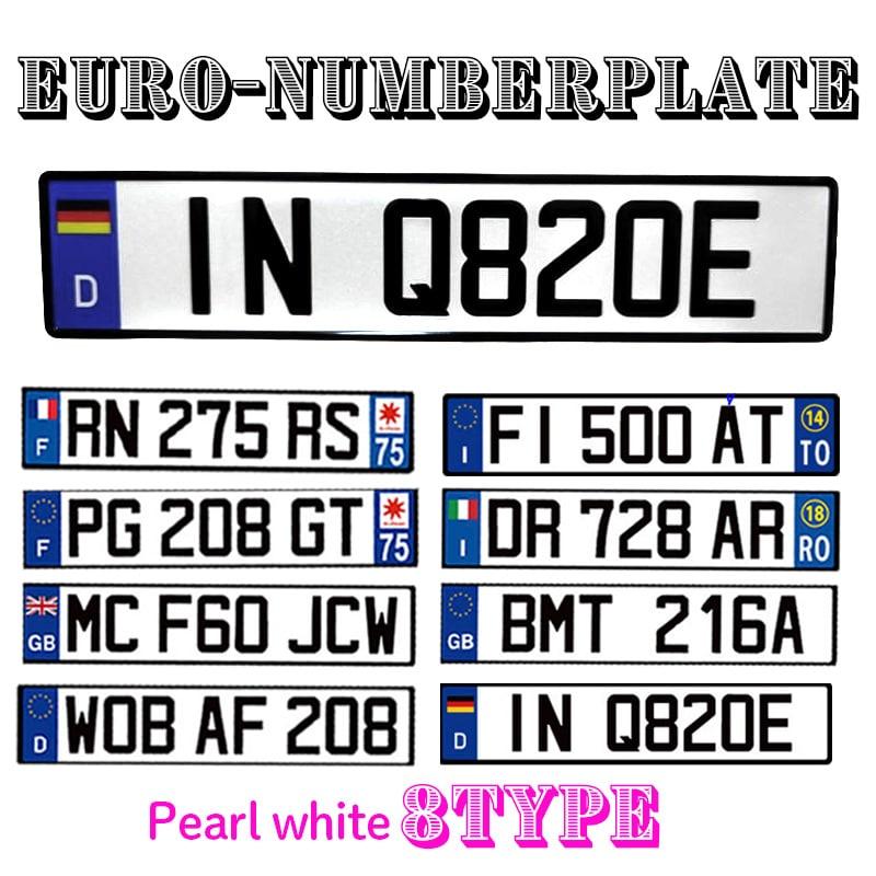 ナンバープレート ブリキ看板 パールホワイト おしゃれ かわいい ヨーロッパ EURO numberplate 国旗 ディスプレイ サイン 白 レプリカ アメリカン 雑貨（Yahoo!・Zippoタバコケース喫煙具のハヤミ）