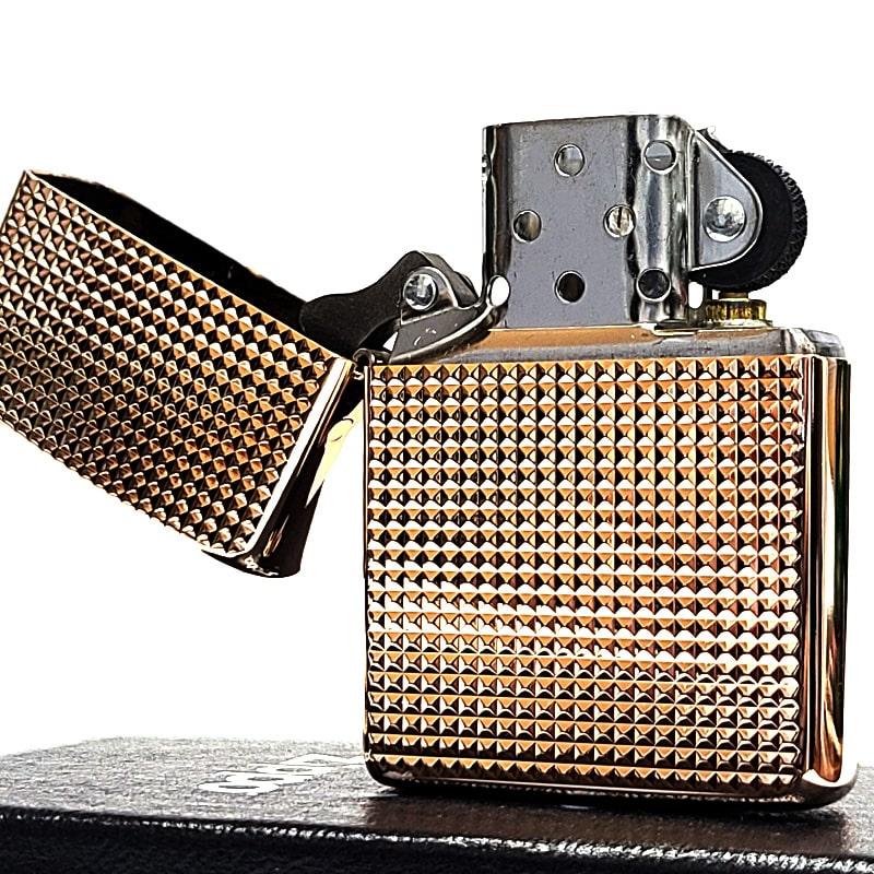 ZIPPO ライター アーマー おしゃれ ピンクゴールド ファイン