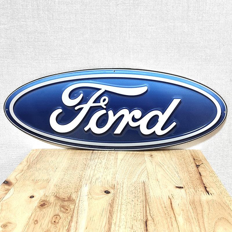 アメリカン レトロ ブリキ看板 かっこいい フォードモーター ロゴ Ford