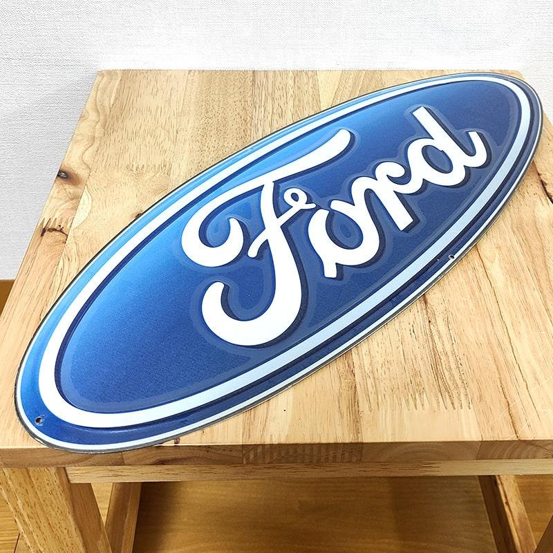 アメリカン レトロ ブリキ看板 かっこいい フォードモーター ロゴ Ford