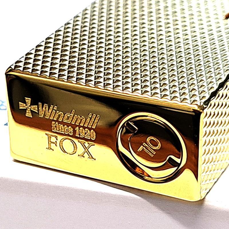 オイルライター FOX かっこいい ゴールドバーレイ エンジンタン 重厚