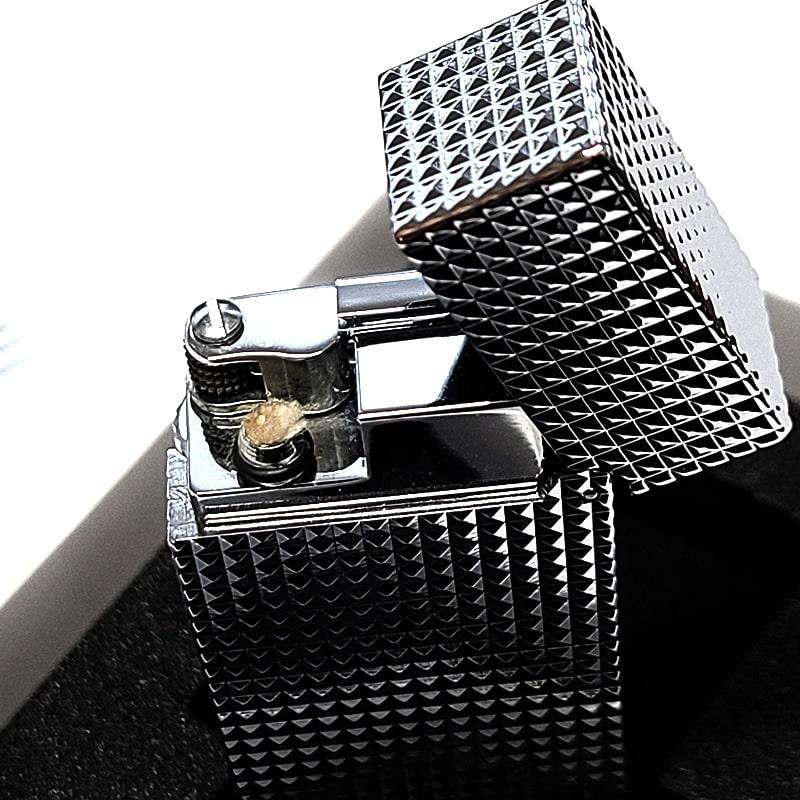 Windmill オイルライター FOX クロームピラミッド ダイヤカット彫刻