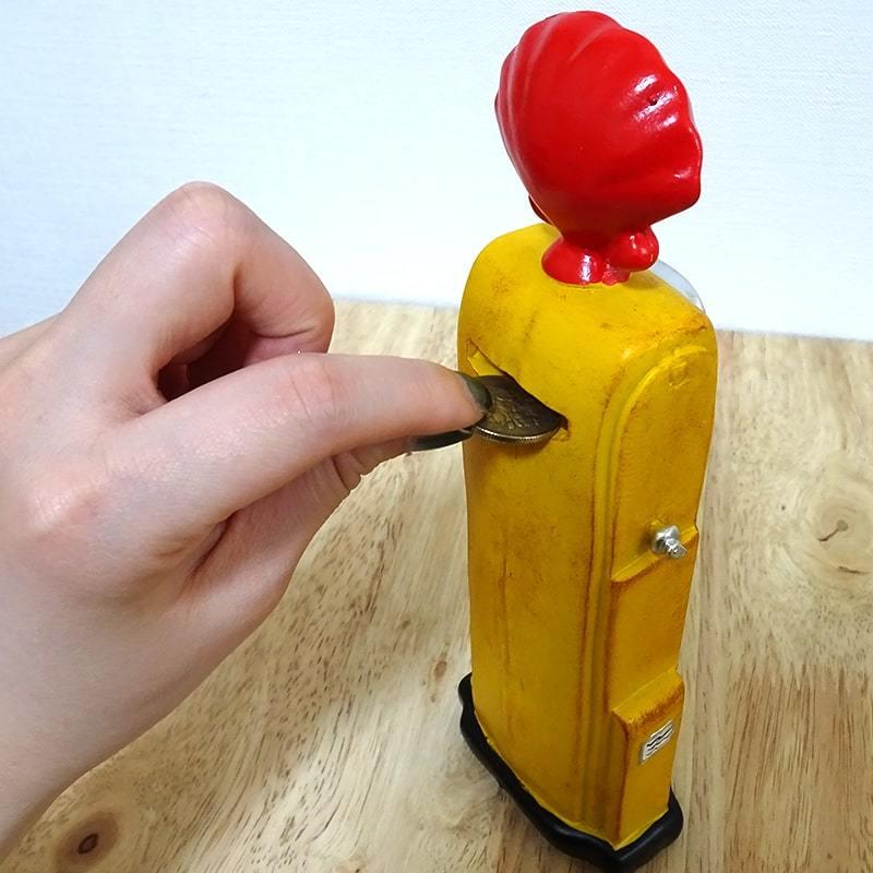貯金箱 ガスポンプ マネーバンク おしゃれ ヴィンテージ シェル