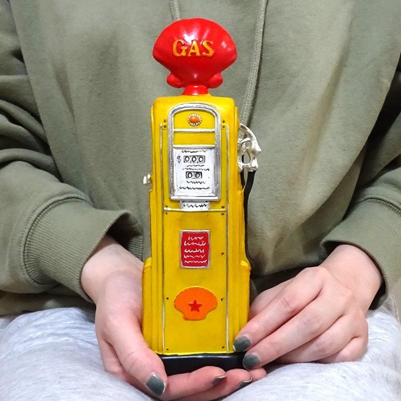 貯金箱 ガスポンプ マネーバンク おしゃれ ヴィンテージ シェル