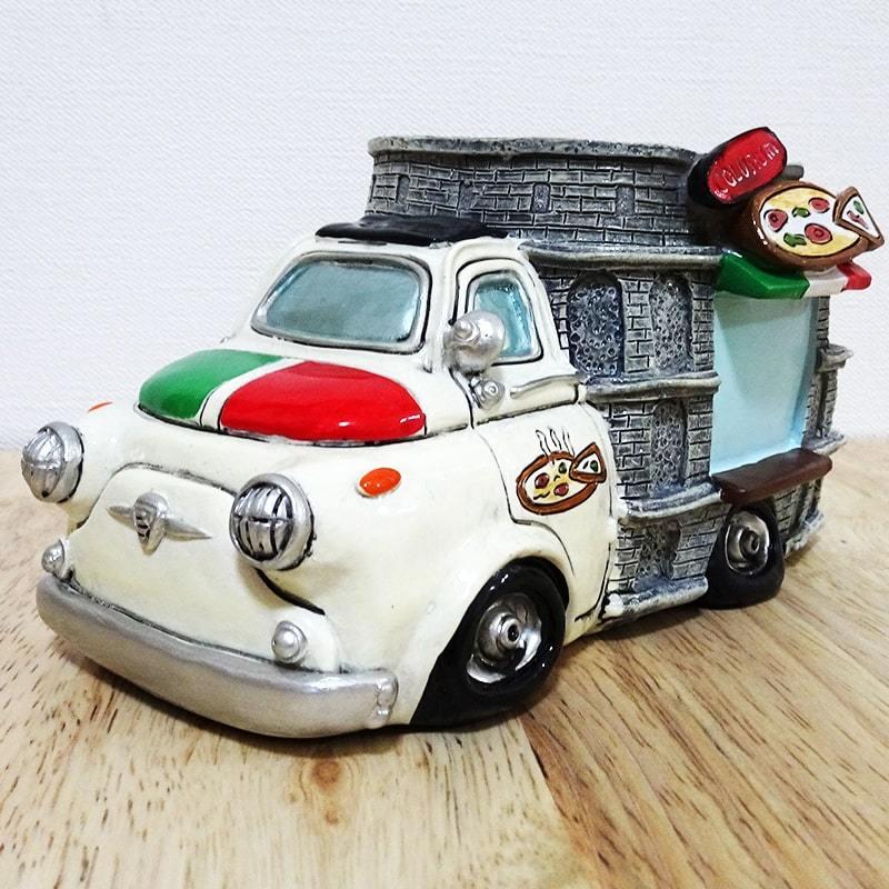 貯金箱 ピザカー マネーバンク おしゃれ PIZZA CAR オブジェ コインバンク ビンテージ おもちゃ レトロ 可愛い アメリカン 雑貨 インテリア｜hayamipro