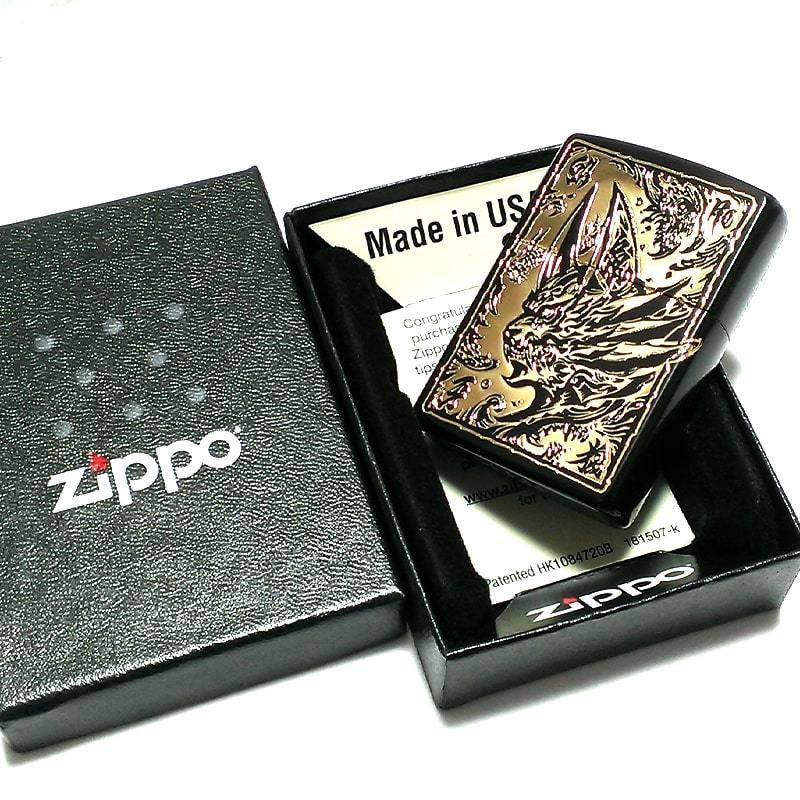 ジッポ ライター 牙狼 GARO 版画 ZIPPO かっこいい マットブラック 金