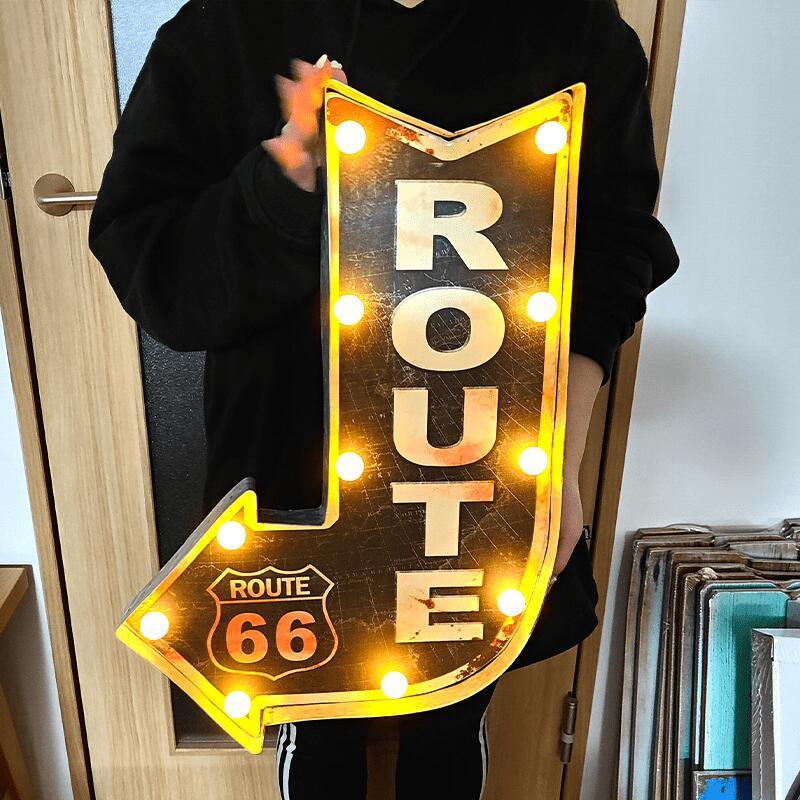 アメリカン レトロ クラシック LED Sign ルート66 電飾看板 アメリカン レトロ クラシック LED Sign ルート66 電飾看板