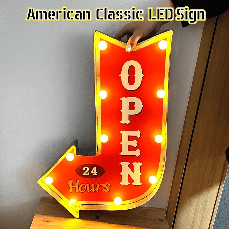 アメリカン レトロ クラシック LED Sign OPEN 電飾看板 オープン アメリカン レトロ クラシック LED Sign OPEN 電飾看板 オープン