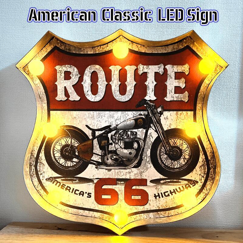 アメリカン レトロ アメリカンクラシック LED サイン ルート66 アメリカン レトロ アメリカンクラシック LED サイン ルート66
