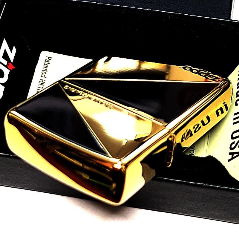 ZIPPO（ジッポー） ライター チタン加工 ブラック&ゴールド おしゃれ