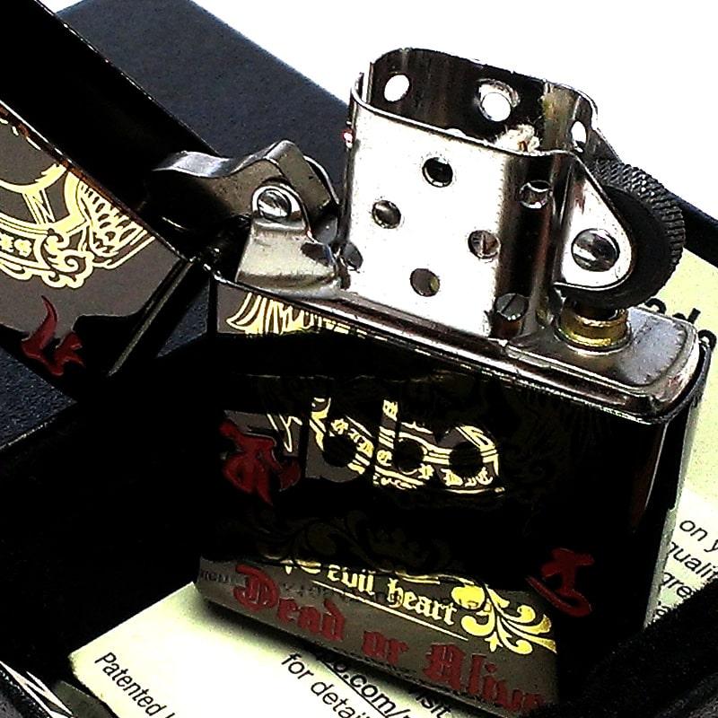 特価品 ZIPPO デッドオアアライブ ブラックジェネレーション ジッポ  かっこいい ライター ハード 黒金 赤 鏡面仕上げ 23k｜hayamipro｜04