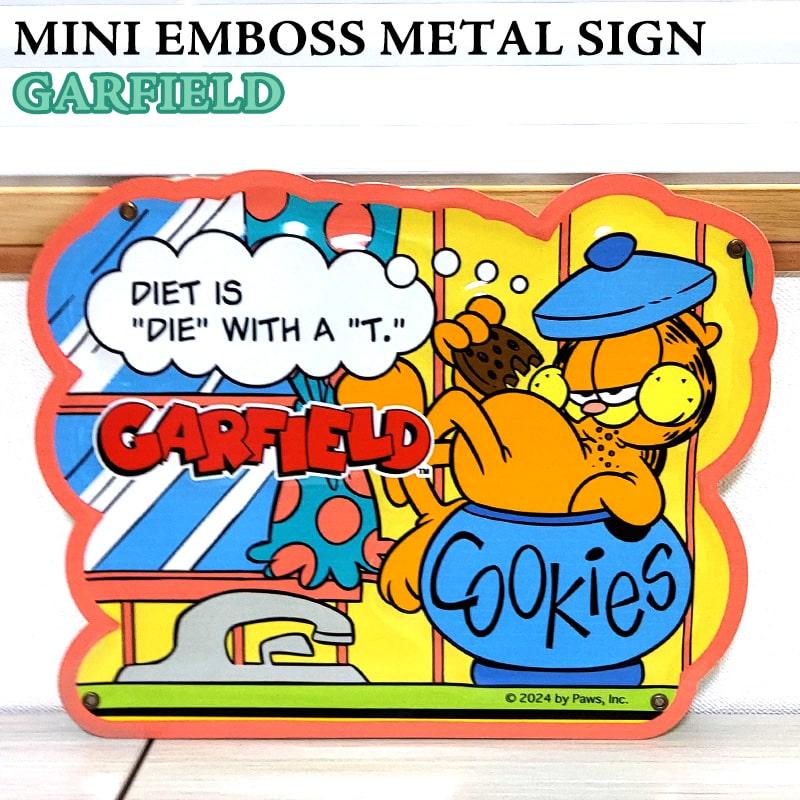アメリカン レトロ ブリキ看板 ガーフィールド 可愛い ミニ