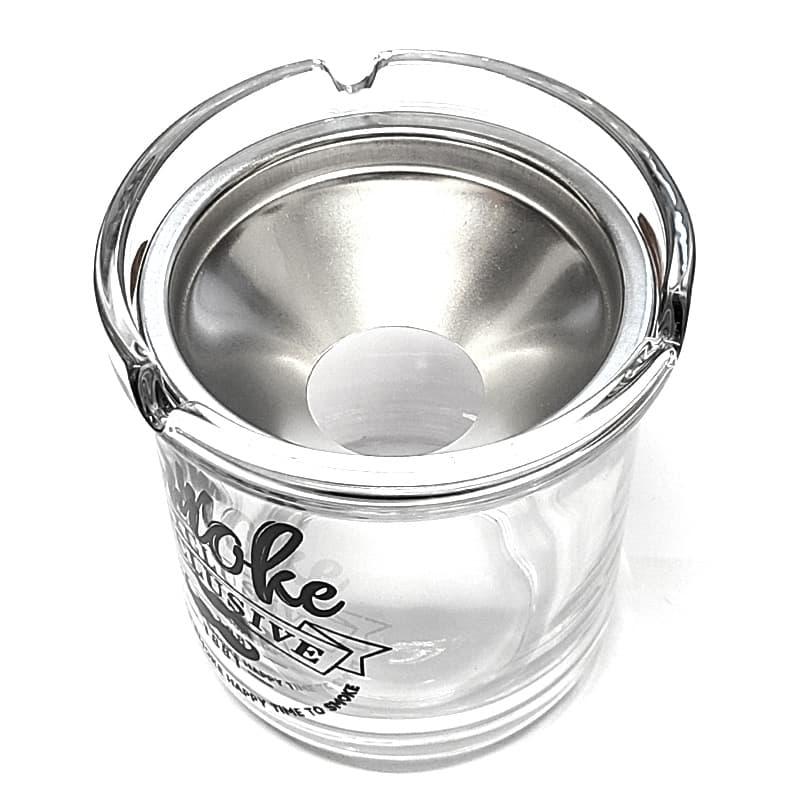 卓上灰皿 グラス アシュトレイ かわいい smoke ひげ おしゃれ カフェ