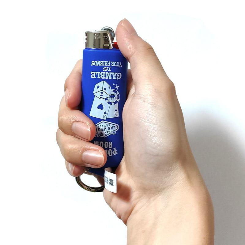 ライターカバー BICライター付き ブラック ブルー オレンジ イエロー