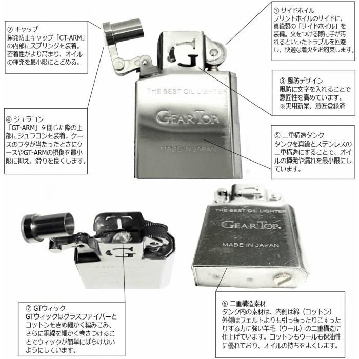オイルライター ギアトップ 日本製 ライター 役満 九連宝燈 ブラス燻し 麻雀 GEAR TOP マージャン 重厚 かっこいい 国産品の画像