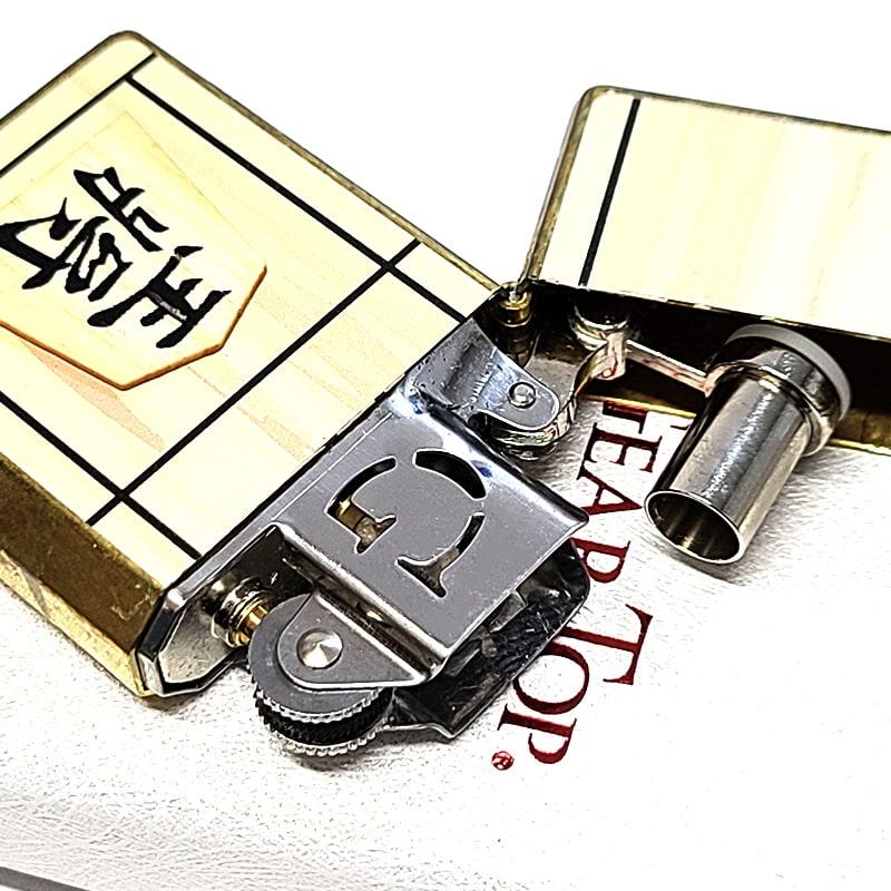 ギアトップ オイルライター 将棋 王将 日本製 ヒノキ ウッドプレート 
