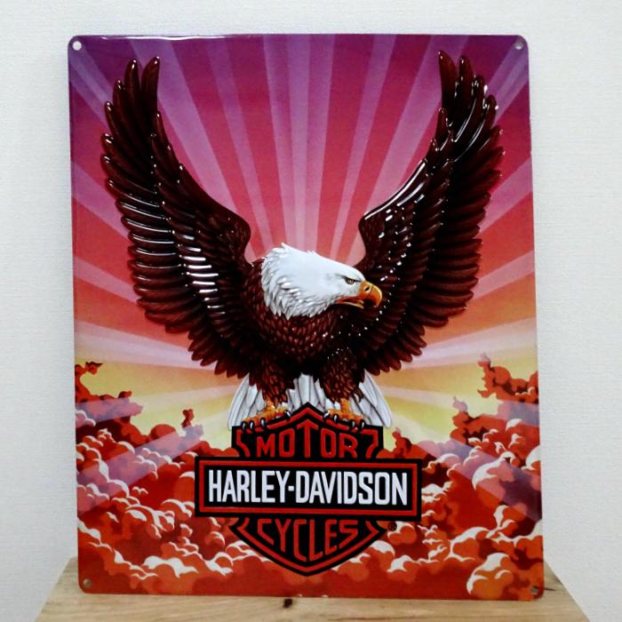 Harley Davidson（ハーレー・ダビッドソン） ブリキ看板 アンティーク