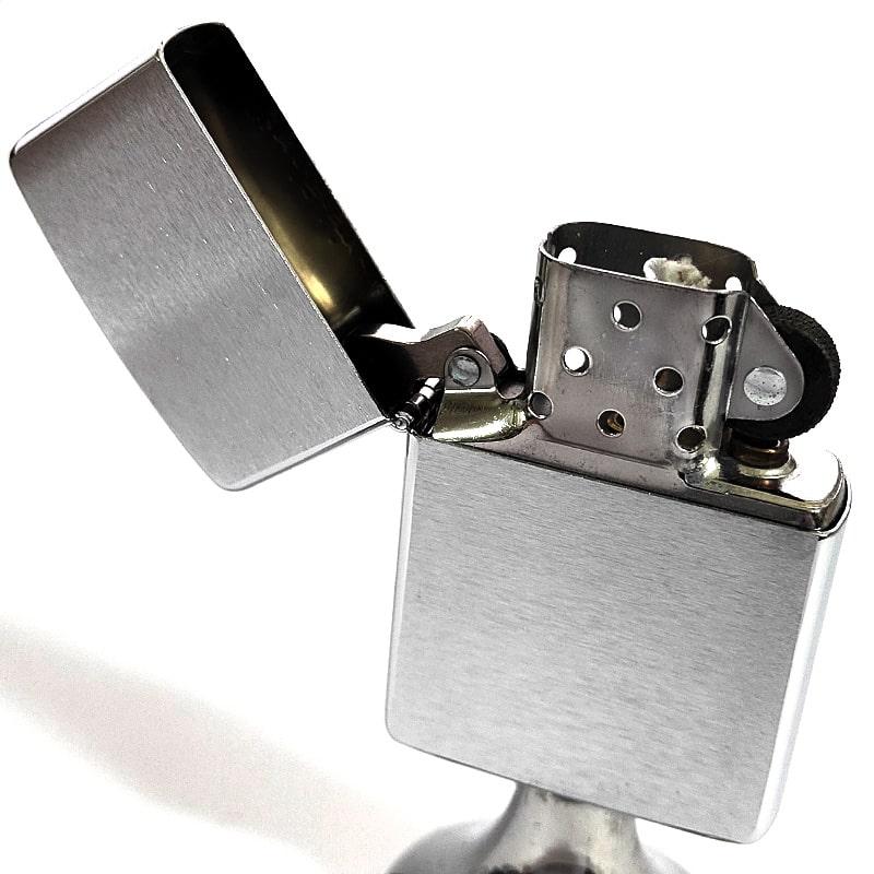 ZIPPOライター レア ハンディライト 一点物 1993年製 ジッポ シルバーサテン Handy Lite テーブルライター 台座付き 絶版